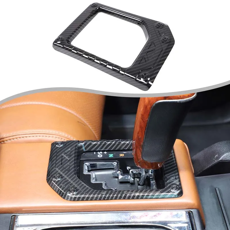 

1Pcs ABS carbon fiber For Toyota Tundra 2014-2021 car center control gear panel decorative sticker car interior accessories