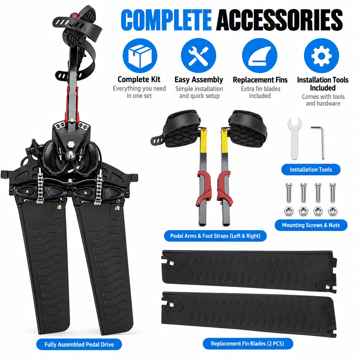 Kayak Foot Pedal Non-Slip Corrosion Resistant Marine Footrest for Canoe Fishing Boat Accessories