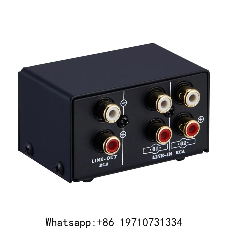 

Audio Switcher 3.5mm 2 in1 Out/ 1 in2 Out A/B Switch Stereo Audio Splitter Box No Distortion 3.5mm Jack for Switching