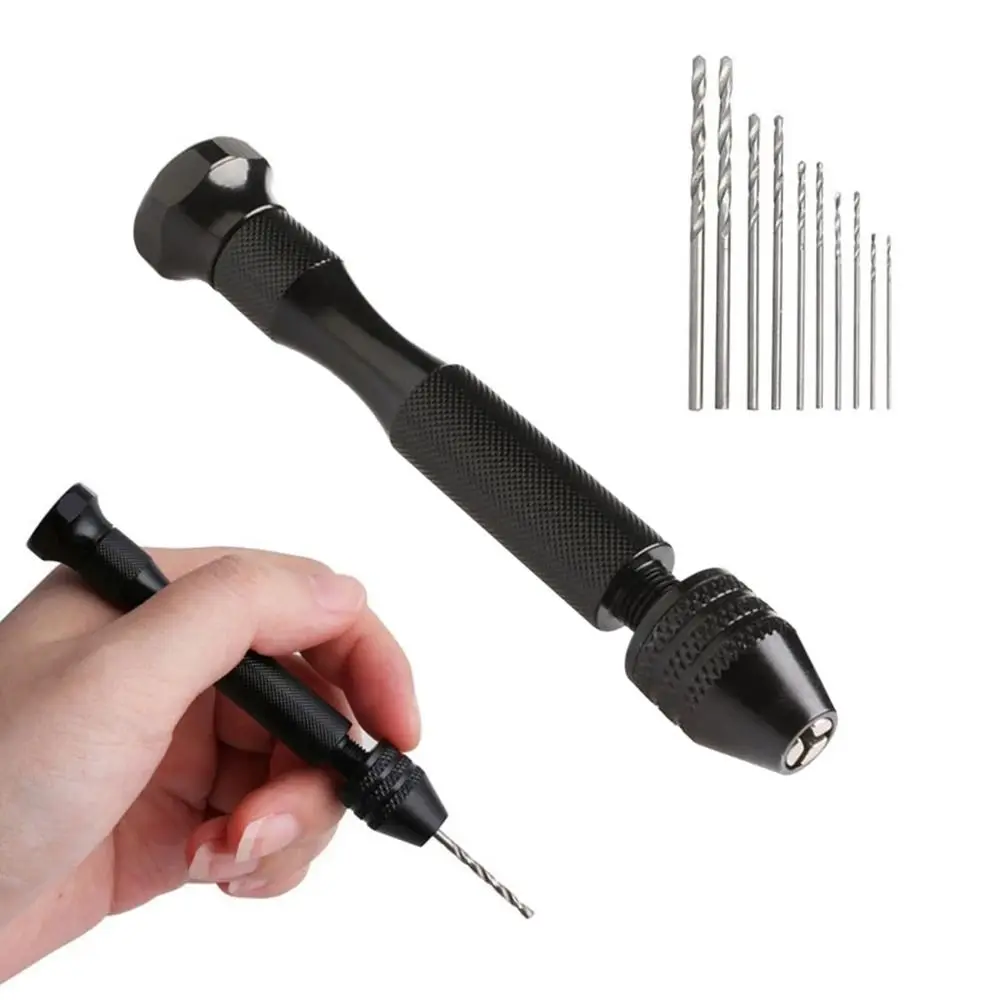 Walnut Rotary Tools HSS Steel Twist Drill Bit Aluminum Hand Drill Woodworking Drilling With Keyless Chuck Manual Hand Drill