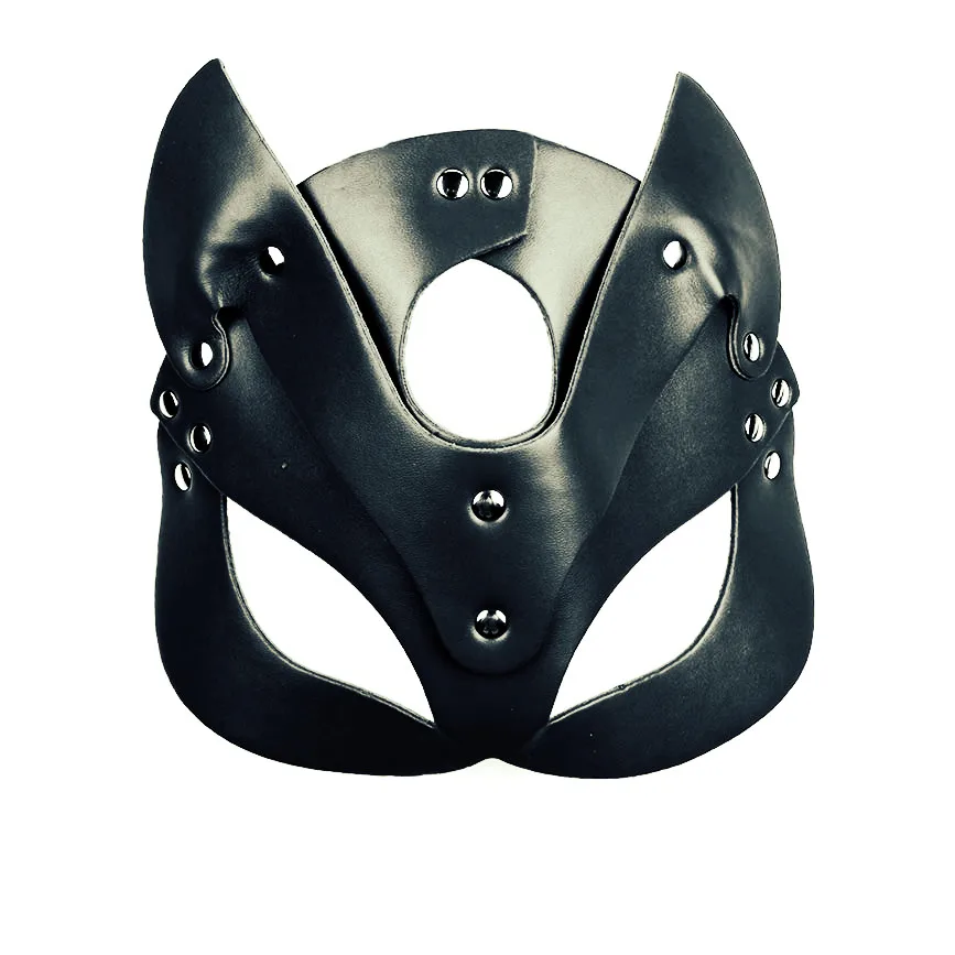 Sex Black Head Bondage Hood Mask Open Eye Mouth With Zipper Erotic Couple Flirting Toys Adjustable mask Cosplay