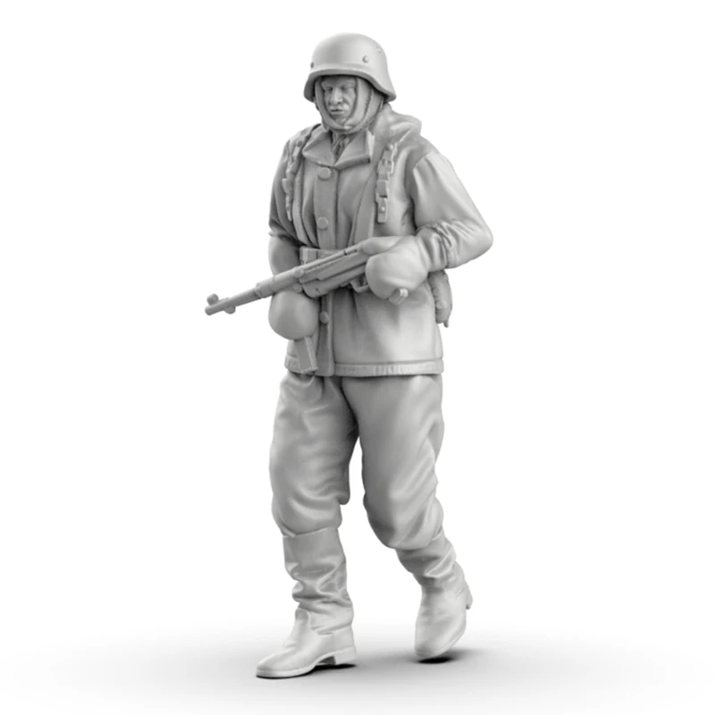 1/35 Scale World War 2 ทหารเยอรมัน Miniature Figurine เรซิ่น 3d พิมพ์สีขาวรุ่นประกอบและ Unpainted Kit