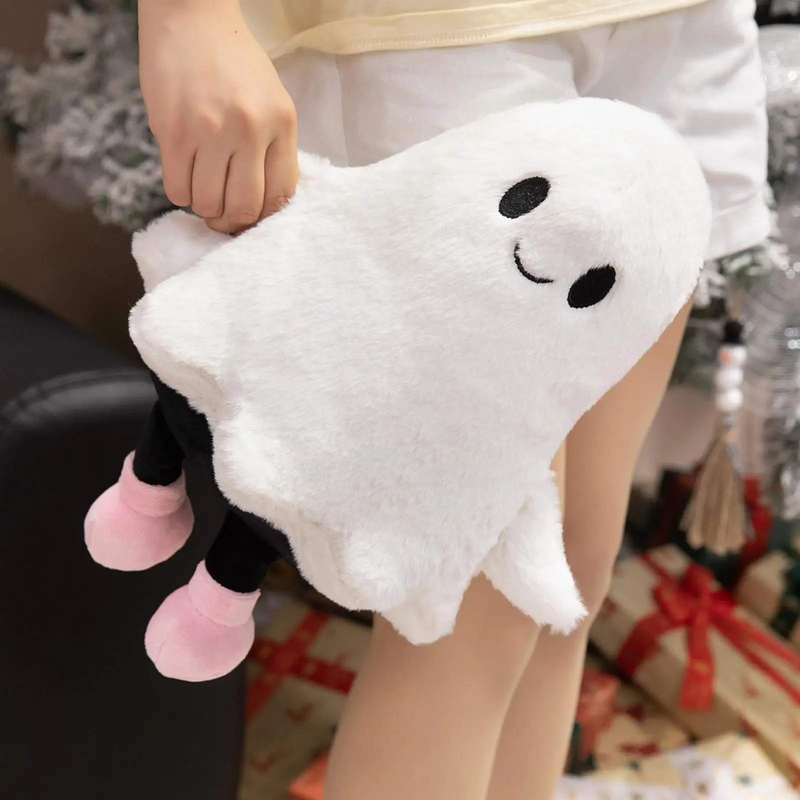 Brinquedo fantasma de pelúcia, figura de brinquedo de halloween, decoração, boneca assustadora para sala escolar, aniversário, crianças, casa, feriado, exibição, festa, decoração