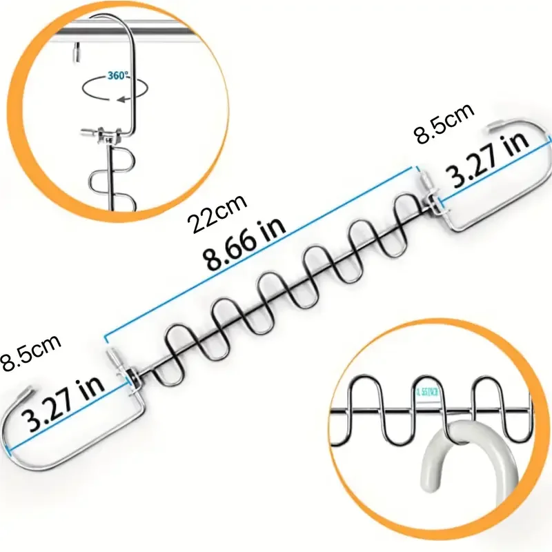 4pc Stainless Steel Space Saving Hangers - 12 Slots, Magic Cascading Design, Clothes Organizer for Closet Storage