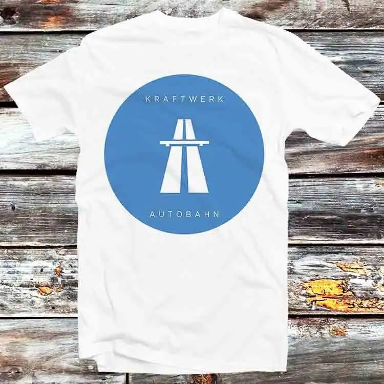 Kraftwerk Autobahn New Electronic Cool Vintage Album 1974 Poster T Shirt Retro Cartoon Anime Top B587