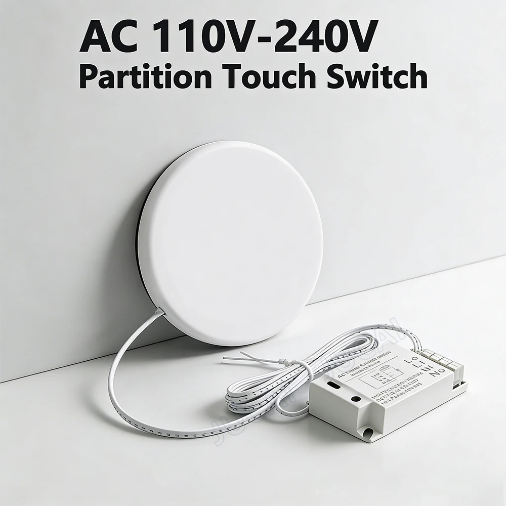 Interruptor Sensor de Toque Indutivo Oculto Destacável 100V220V 400W para Madeira, Vidro, Plástico, Guarda-Roupa/Mini Divisória