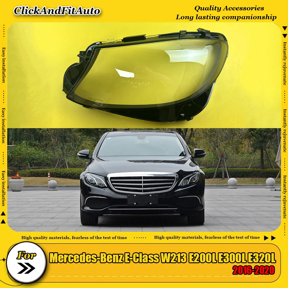 

For Mercedes-Benz E-Class W213 E200L E300L E320L 2016-2020 Lampshade Case Headlamp Shell Plexiglass Replace Original Lampshade