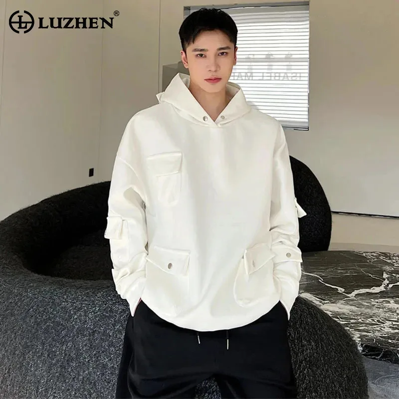 

LUZHEN 2024 Spring New Trendy Korean Hoodies Multi Pockets Design Men's High Street Trendy Loose Sweatshirt Free Shipping 4ac537