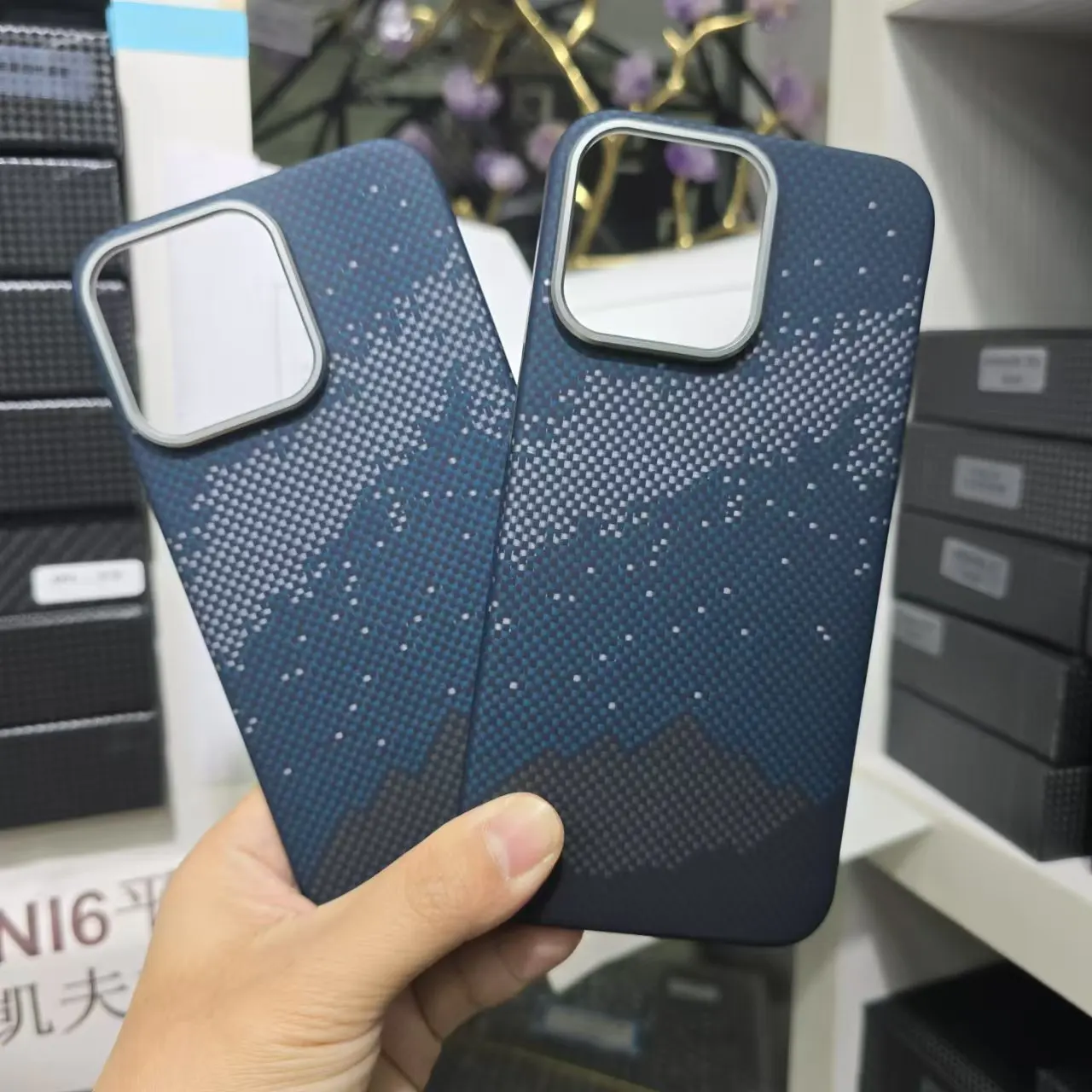 Capa de telefone de fibra de carbono real para iphone 16 pro max iphone15 promax fibra de aramida ultrafina sem sensação de capa