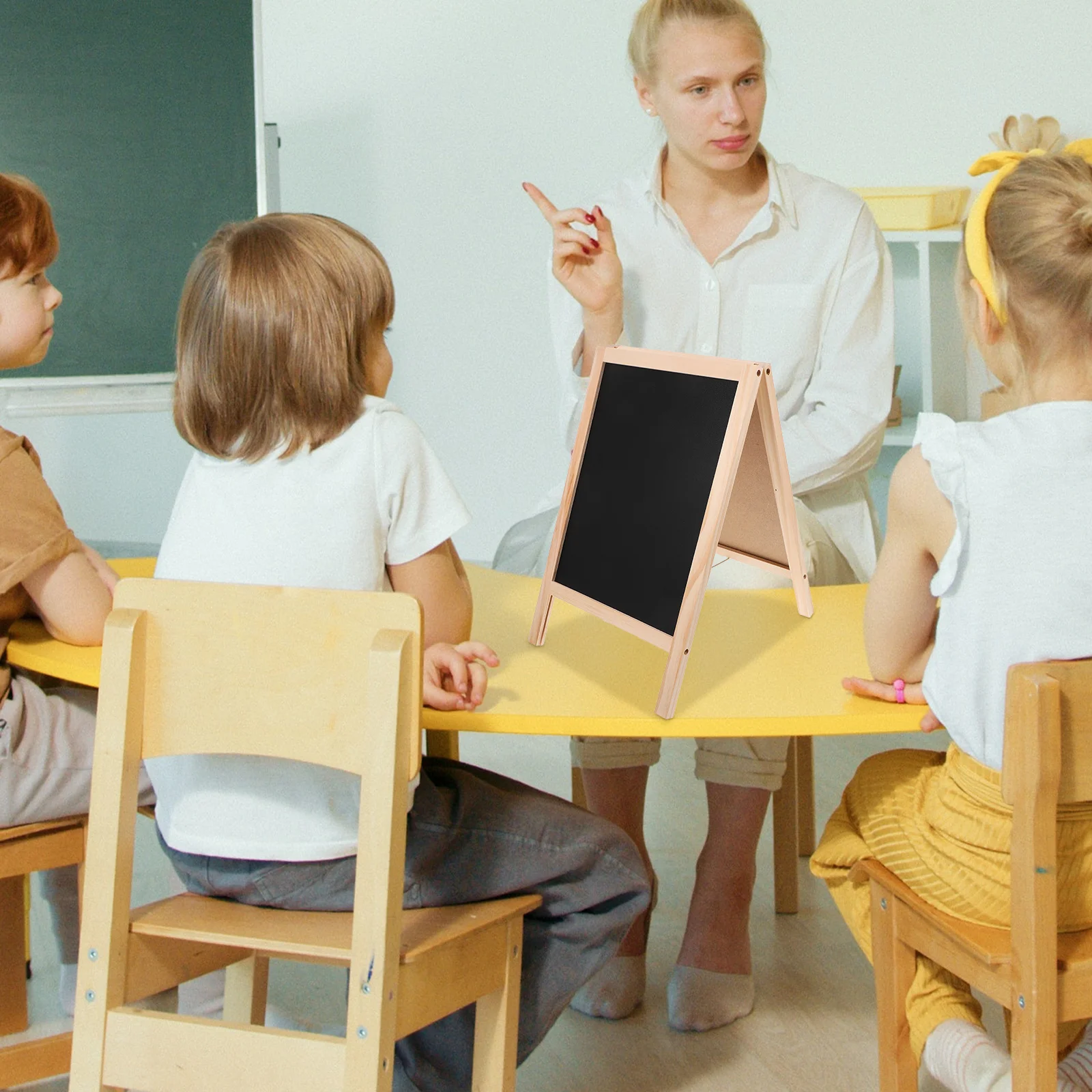 Nachrichtentafel aus Holz, kleine Kreidetafel für Kinder, Schreibtafel, löschbarer, wiederverwendbarer Antwortschreibtisch