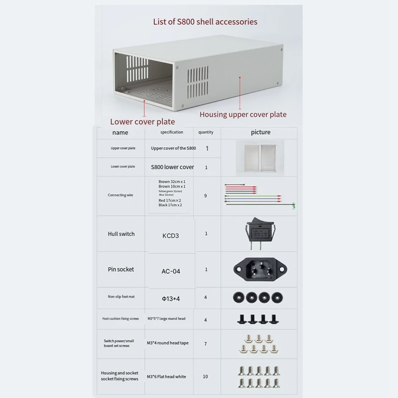 RD RD6012 RD6018 custodia per alimentatore con interruttore digitale S800 per Kit convertitore di tensione con guscio di ferro