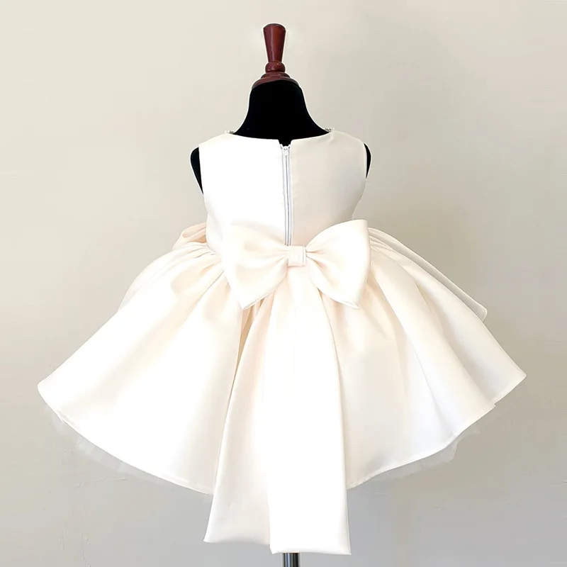 Children's Dress Luxury Niche High-end Little Flower Girl Wedding Dress Princess Dress Daily First Birthday Princess Dress Sprin