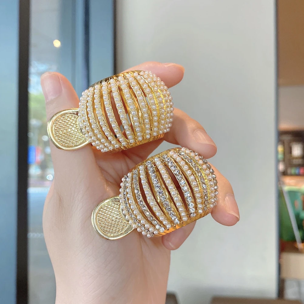 

Hair Claw Clips Gold Metal Ponytail Holders High Ponytail Clip for Women Thick Hair Accessories Party Wedding Gift