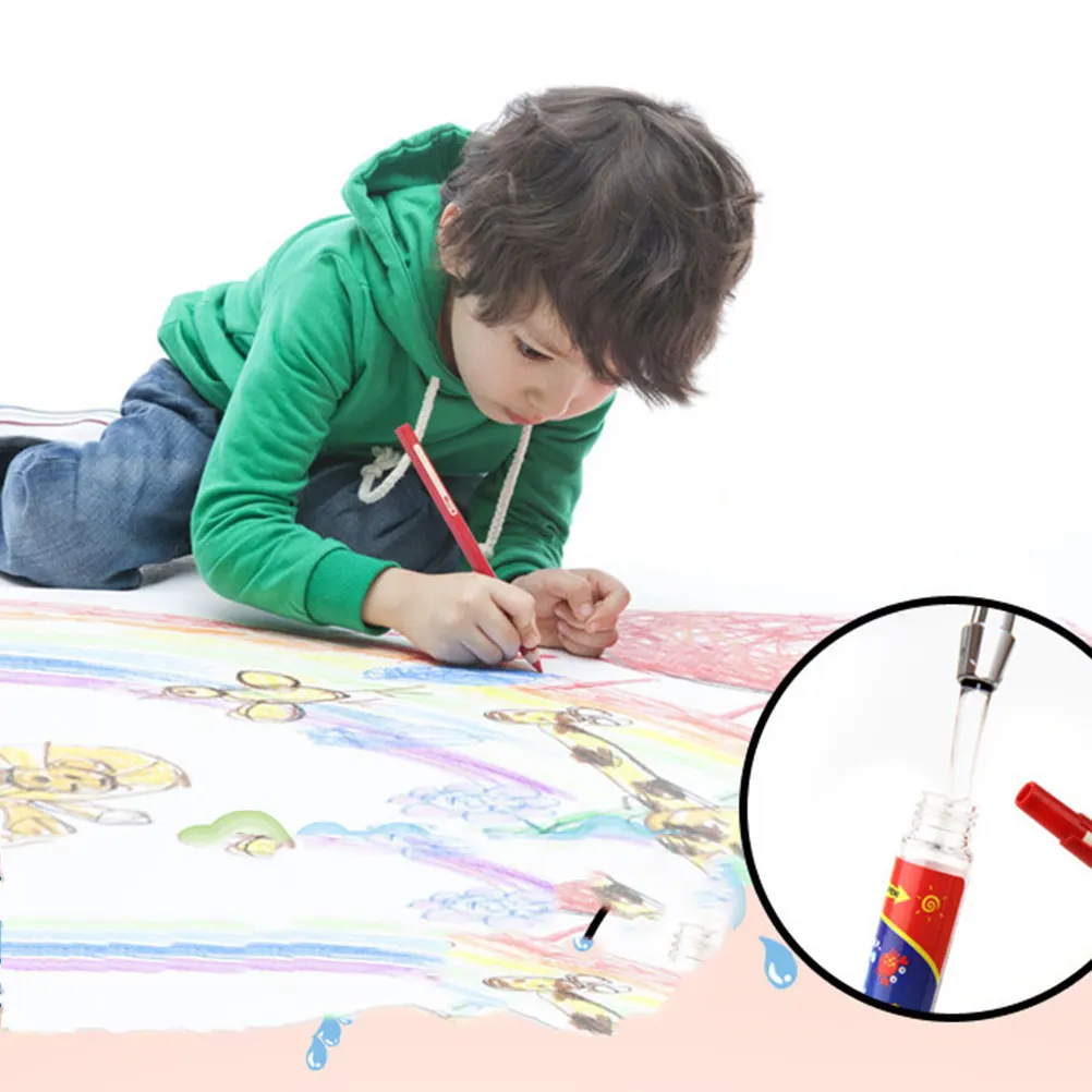 9Pcs Water Painting Pen Set for Children Bright Colorful Doodling Fun Educational Painting Brush Pen Design Art