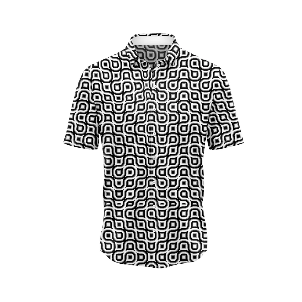 

Men's Stripe Shirts Short Sleeved Buttons Lapel Personalized Shirt For Summer Oversized Tee Tops Vacation Casual Hawaiian Shirts