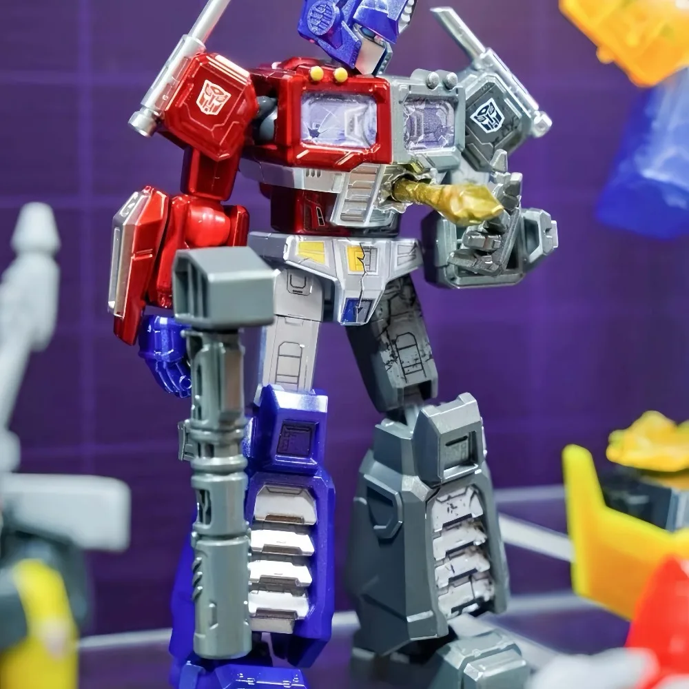 Oryginalne Blokees Transformers Blind Box Galaxy Version V8 Optimus Prime Figurka Akcji Mystery Box Zestaw Modelarski do Składania Prezent Zabawka