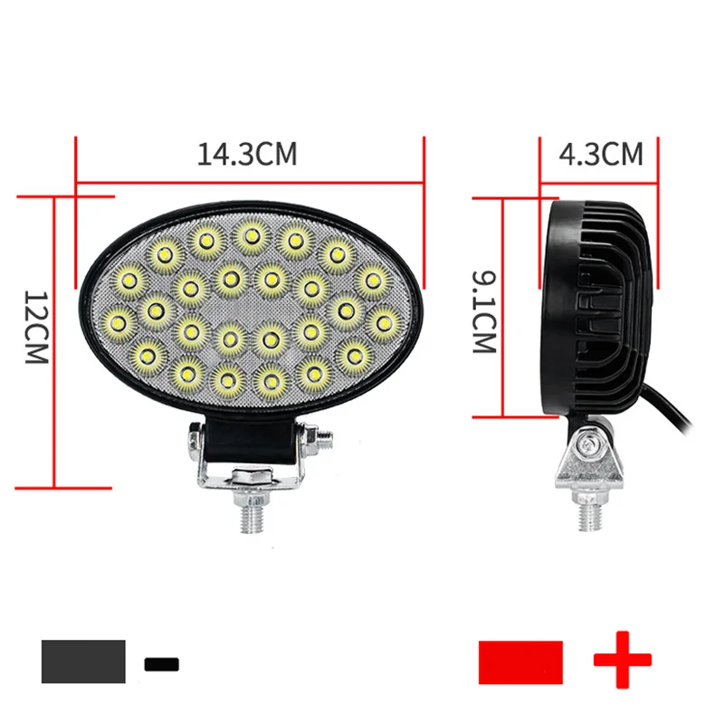 Owalne lampy robocze LED 12V 24V 5.5 cala 50W LED Flood Offroad Light Wodoodporne do traktora, ciężarówki, motocykla, SUV-a, ATV, UTV, pickupa, łodzi