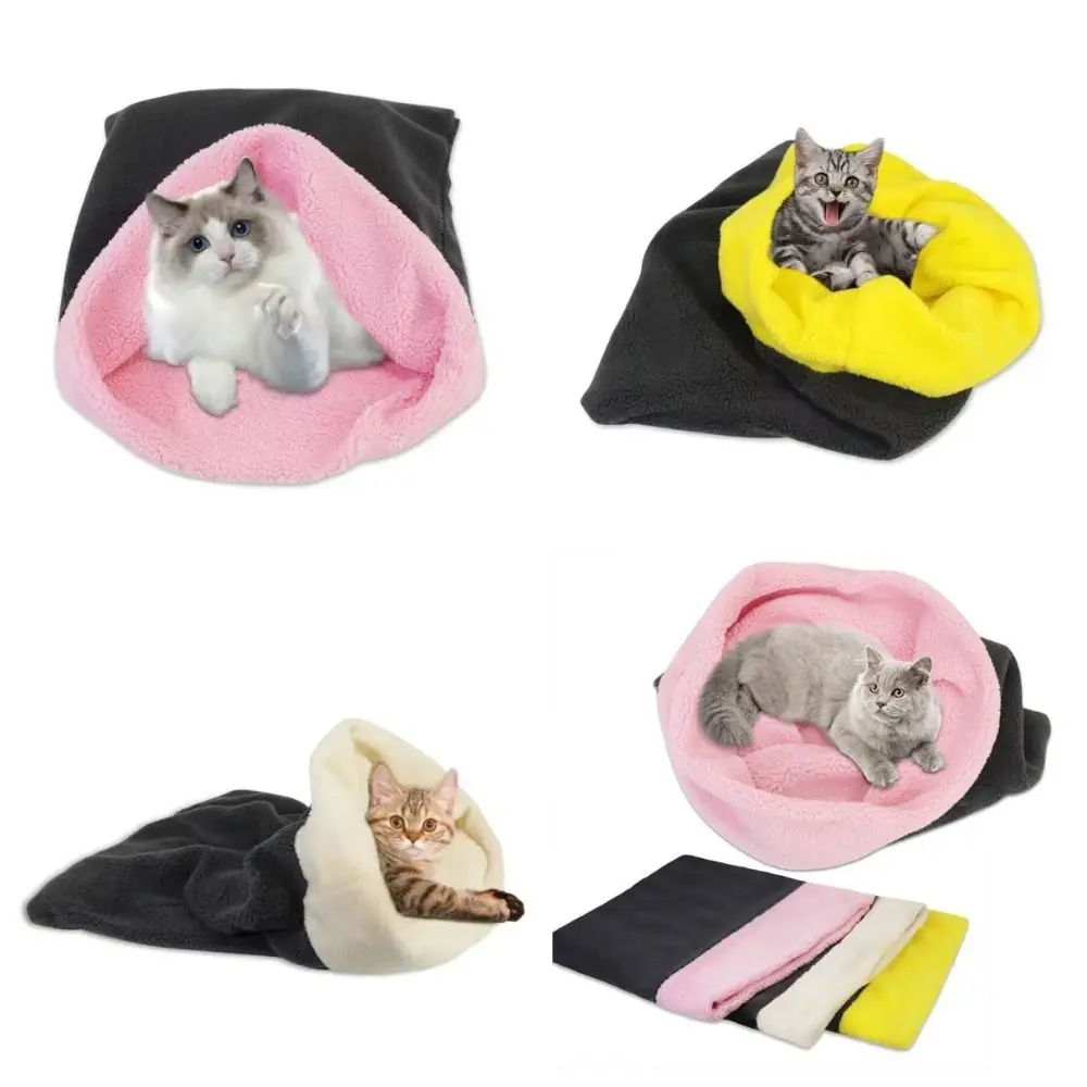 Comfortable Pet Snuggle Sack Cat Sleeping Bag Cotton Thickened Sleeping Bag Nest Winter Pet Supplies Cat Bed Cave