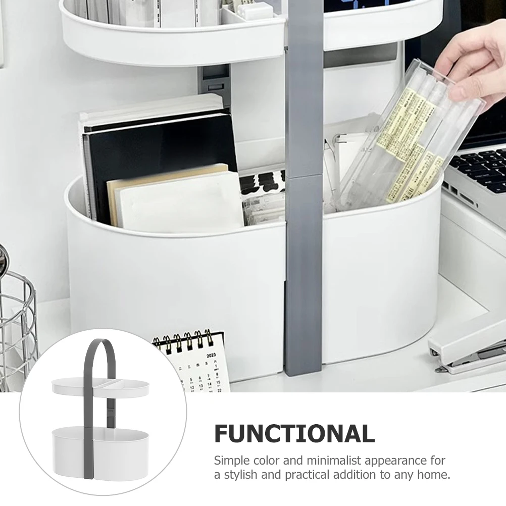 

2 Tier Portable Storage Rack for Kitchen Bedroom Bathroom Makeup Bathroom Tray ganizer Simple Minimalist Design