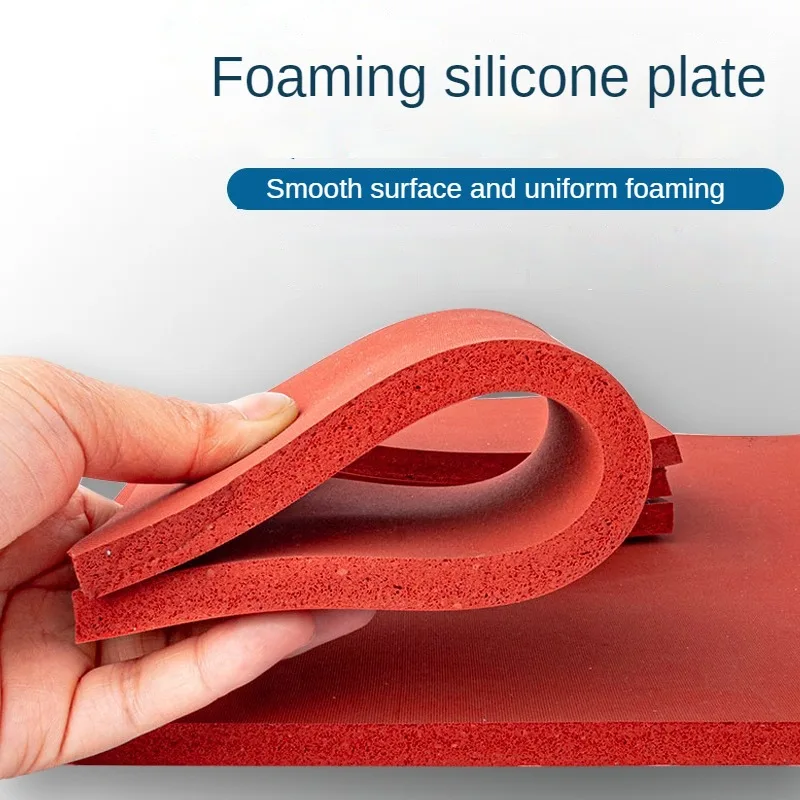 50x50cm High Temperature Resistant Silicone Foam Board Shock Absorption Sponge Pad Sealing Plate Customized Size Silicone Mat