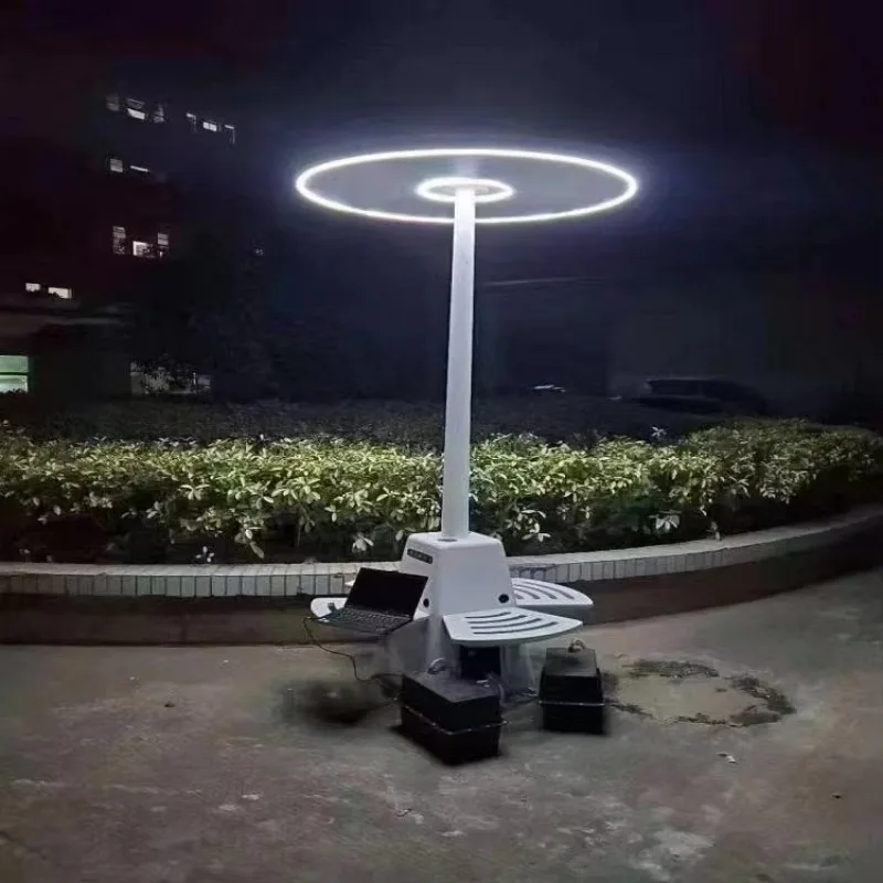

Bes-selling Smart Solar Power Bank Table Top Outdoor Furniture With LED Light & USB Charging For Phones Portable Metal Design Fo