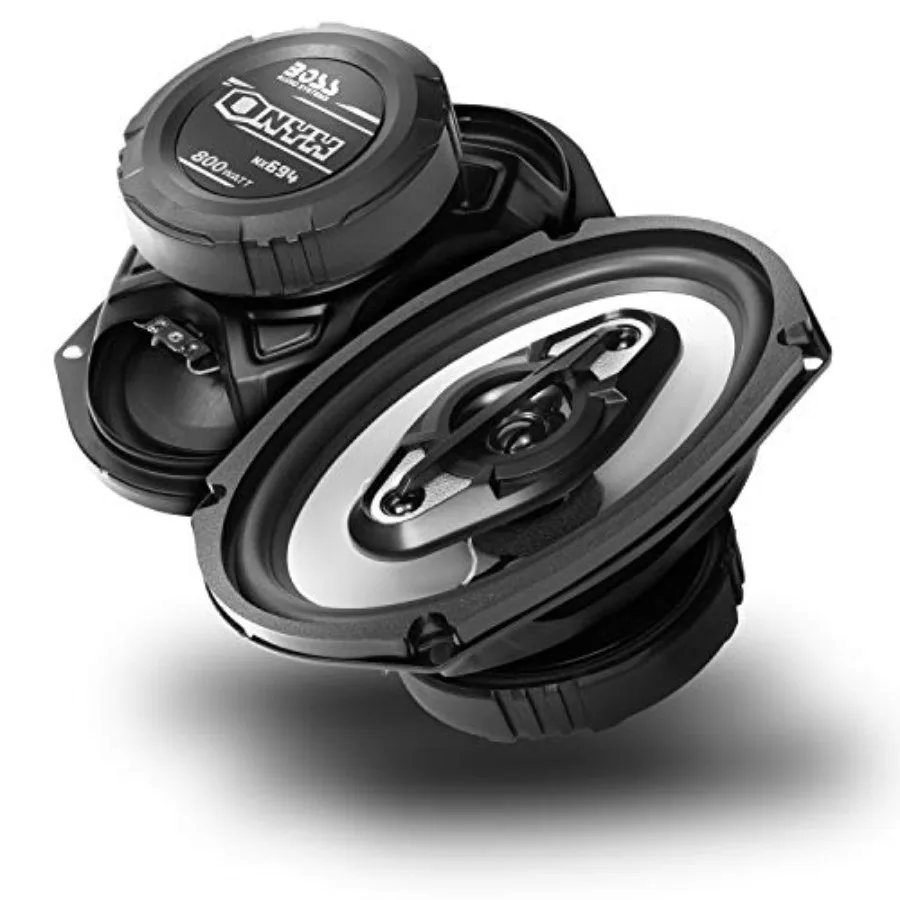 

Car door speakers for automotive use, polypropylene cone with rubber surround, black color, 800W peak power handling, 4-way coa