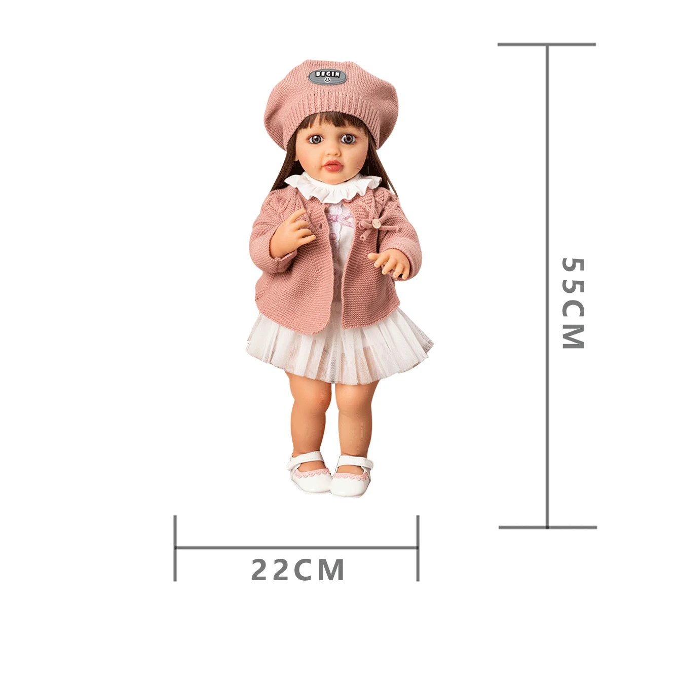 Mode Schattige 55Cm Reborn Pop Kleding Baby Reborn Kleding Accessoires Kids Pop Dress Up Diy Handgemaakte Meisje Reborn Poppen Speelgoed