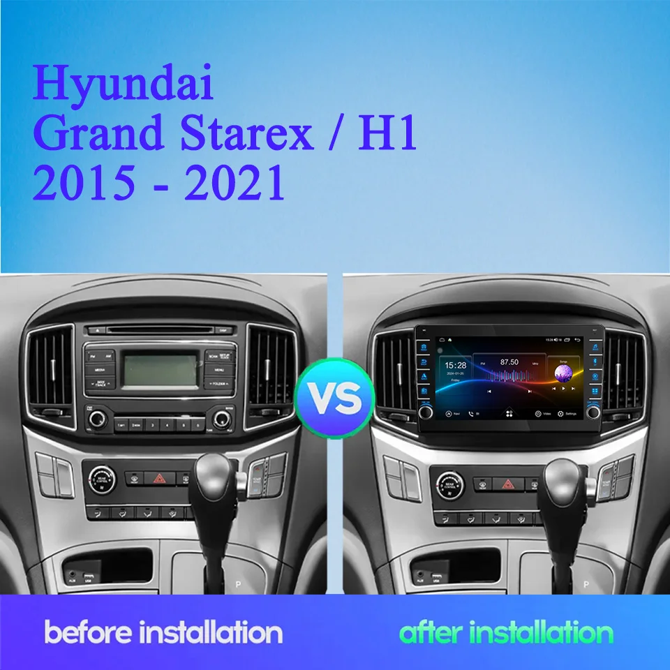 لشركة هيونداي H1 جراند ستاركس 2015 2018 2021 سيارة الوسائط المتعددة فيديو الموسيقى نظام تحديد المواقع الملاحة رصد راديو تلقائي رئيس وحدة مسجل شرائط