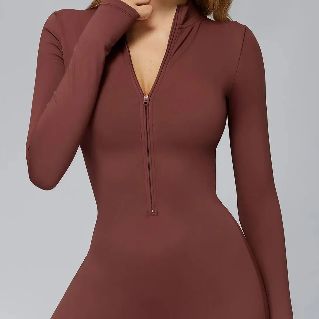 

Tight fitting Plush Yoga Set Jumpsuit Women's Outdoor warm Jumpsuit Running fitness Suit Women One piece jumpsuit Sports Gym Set