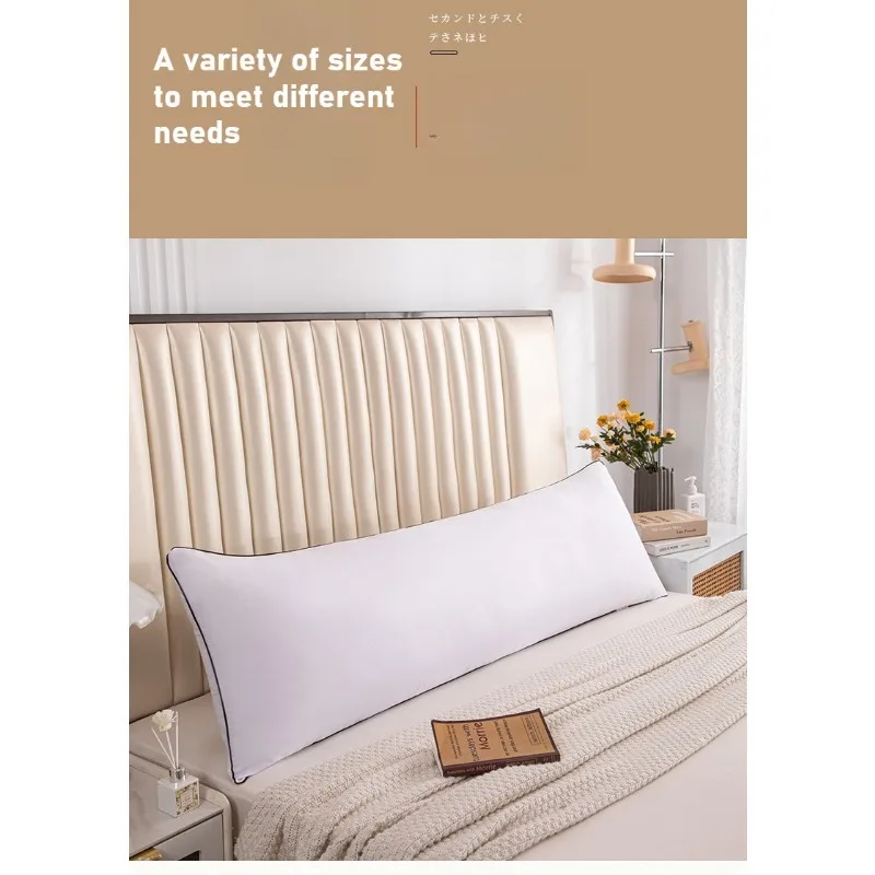

2025New Skin Friendly Cotton Comfortable Neck Protection Double Pillow 48x100/120150/180cm Long Pillow Double Pillow Single Piec