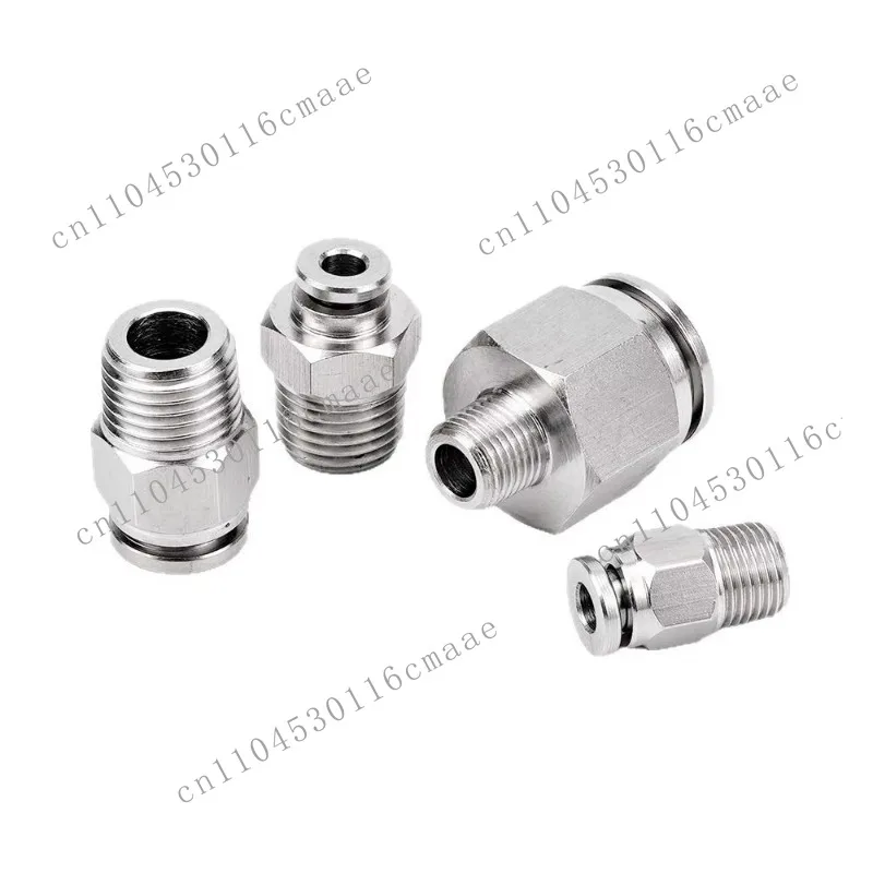 304 stainless steel pneumatic parts quick plug high temperature and high pressure air pipe fittings