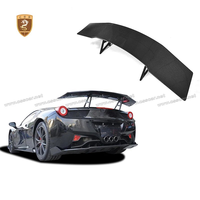 

Real Carbon Fiber Ferrari Spoiler Body Kit For 11-13 458 Modified GT Racing Car Rear Trunk Spoiler Wing Ferrari 458 autoparts