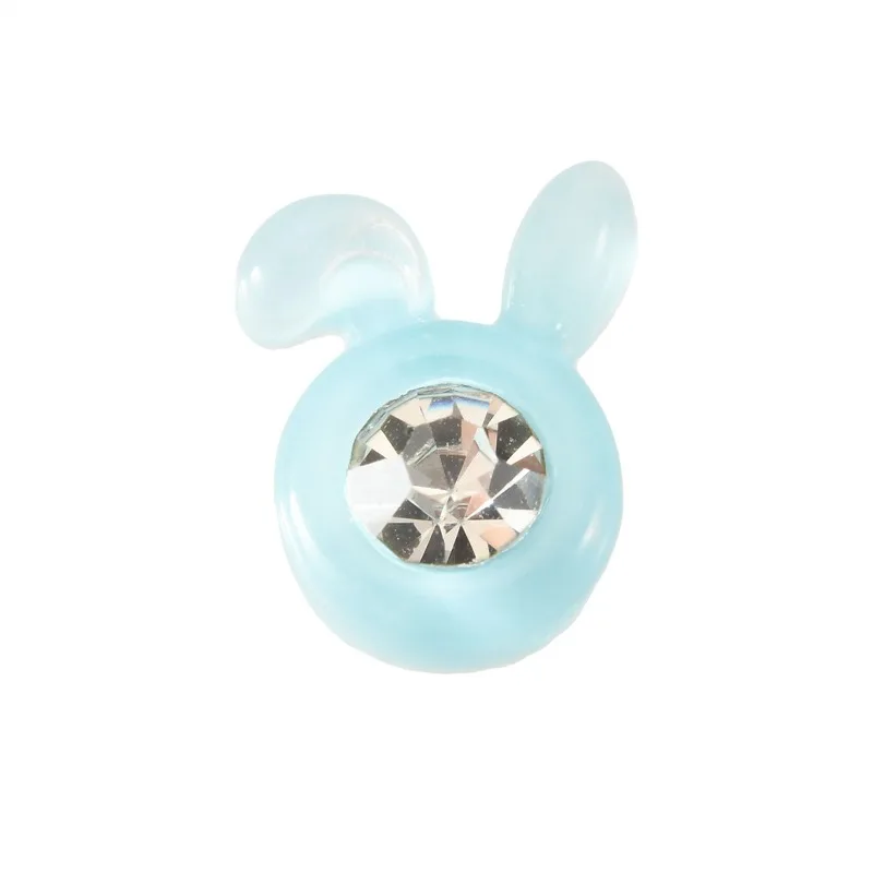 50 sztuk/opakowanie Urocze ozdoby do paznokci w kształcie króliczków - Słodkie kropki z cyrkoniami do zdobienia paznokci, urocze naklejki na paznokcie z motywem zwierząt do samodzielnego manicure