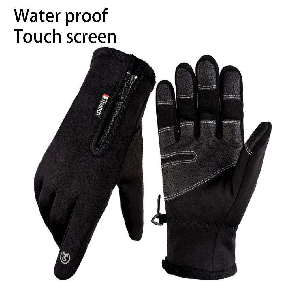 1 Pair Outdoor Camping Women Men Portable Warm Glove Skiing Nonslip Touch Screen Velvet Gloves Clothing Accessories M