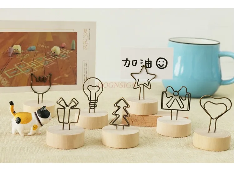 3 Buah Klip Catatan Kayu Klip Foto Lucu Ornamen Dekorasi Desktop