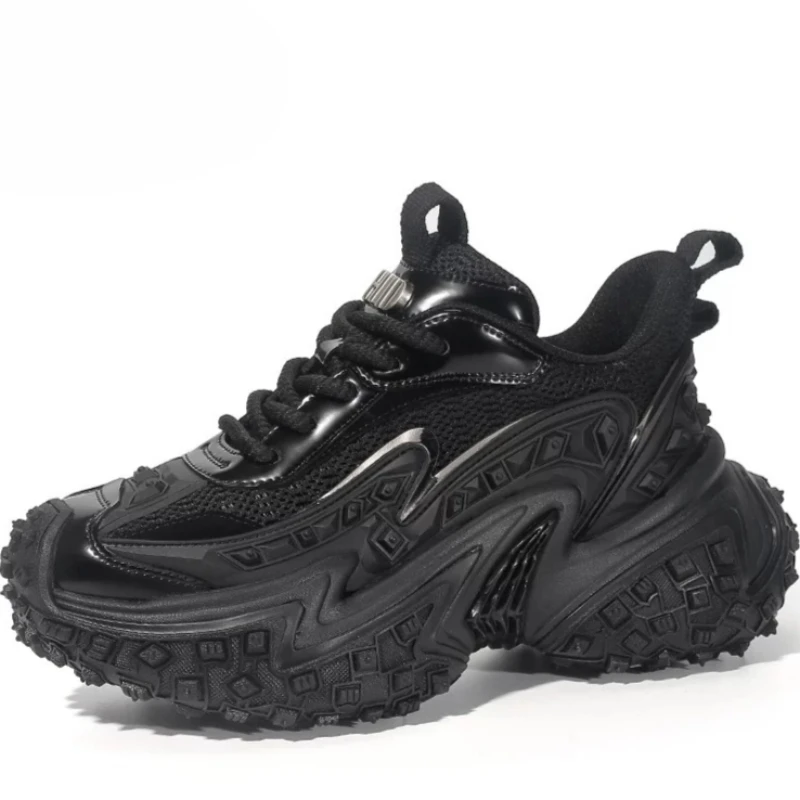 European/American Casual Personalized Mecha Daddy Shoes for Men's Casual Sneakers Comfortable Non-slip Height Increasing Shoes