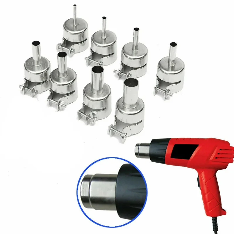 1PCS  3-12MM Universal Nozzle Stainless Steel Soldering Heat Gun Circular Nozzles for 850 852 Series Welding Soldering Supplies