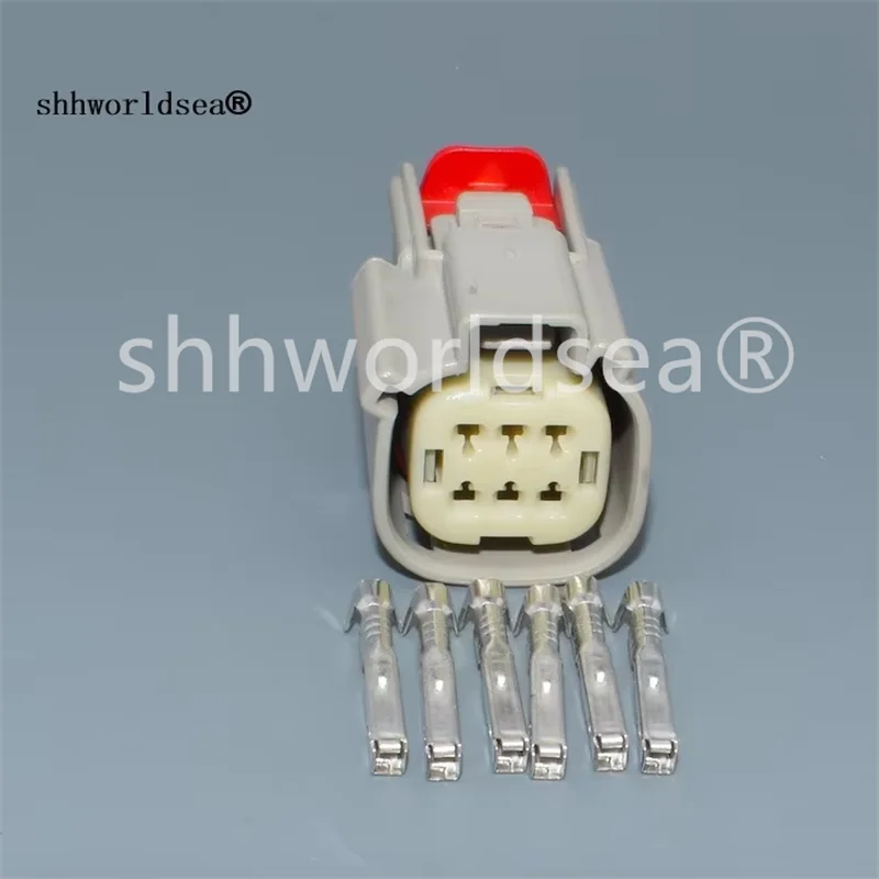 Shhworldsea 2/100Sets 6P 1.2MM 33472-0602 Automotive waterproof Connector Auto Car Wire Plug For Ford