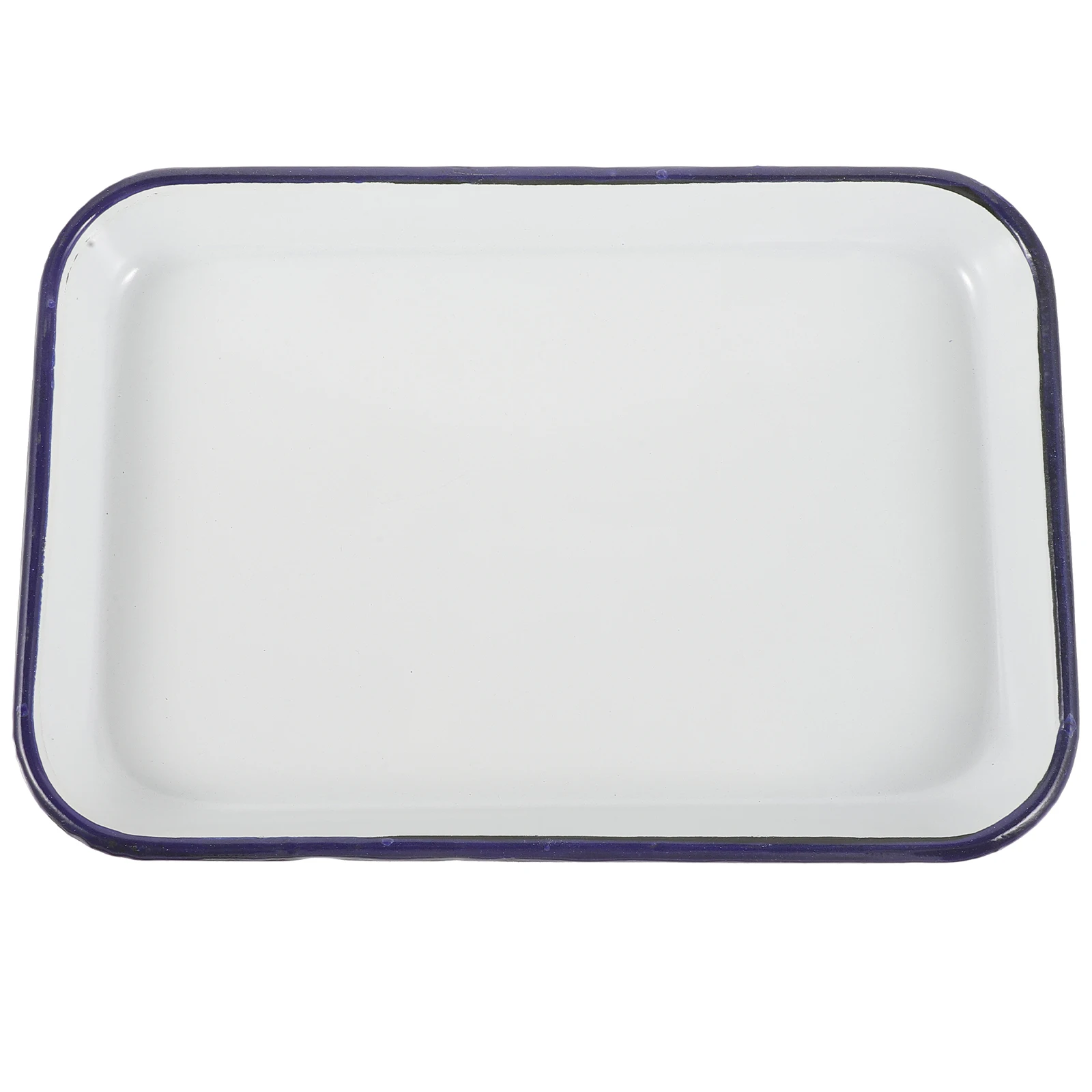 

Enamel Square Plate Baking Dishes for Oven Pans Cook Tray Metal Enamal Roasting Tins Trays Nonstick Pancake White