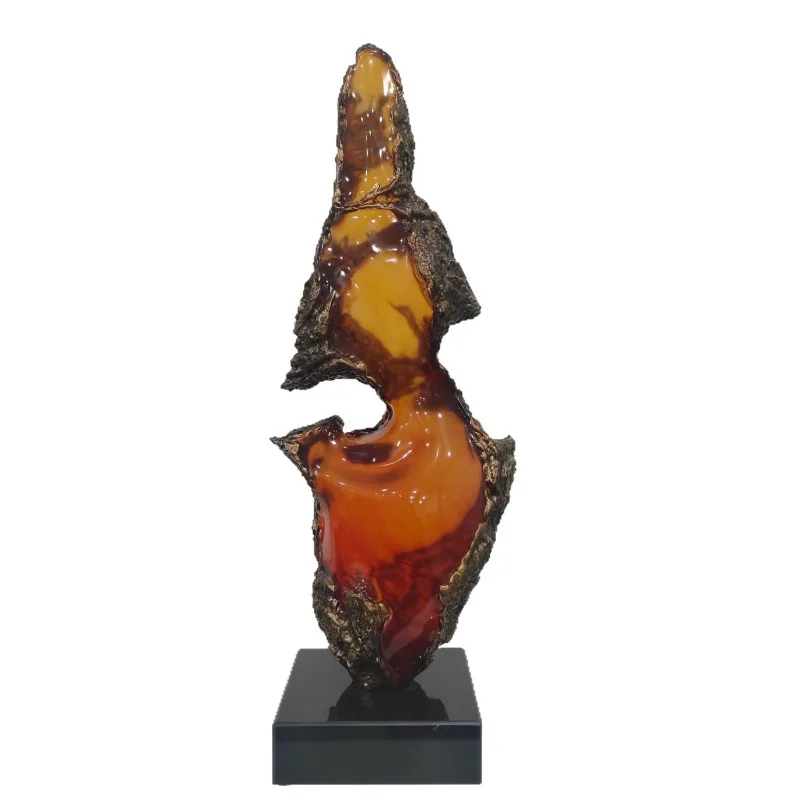 Resin simulation stone sculpture, home accessories porch wine cabinet, bookcase decoration housewarming light luxury