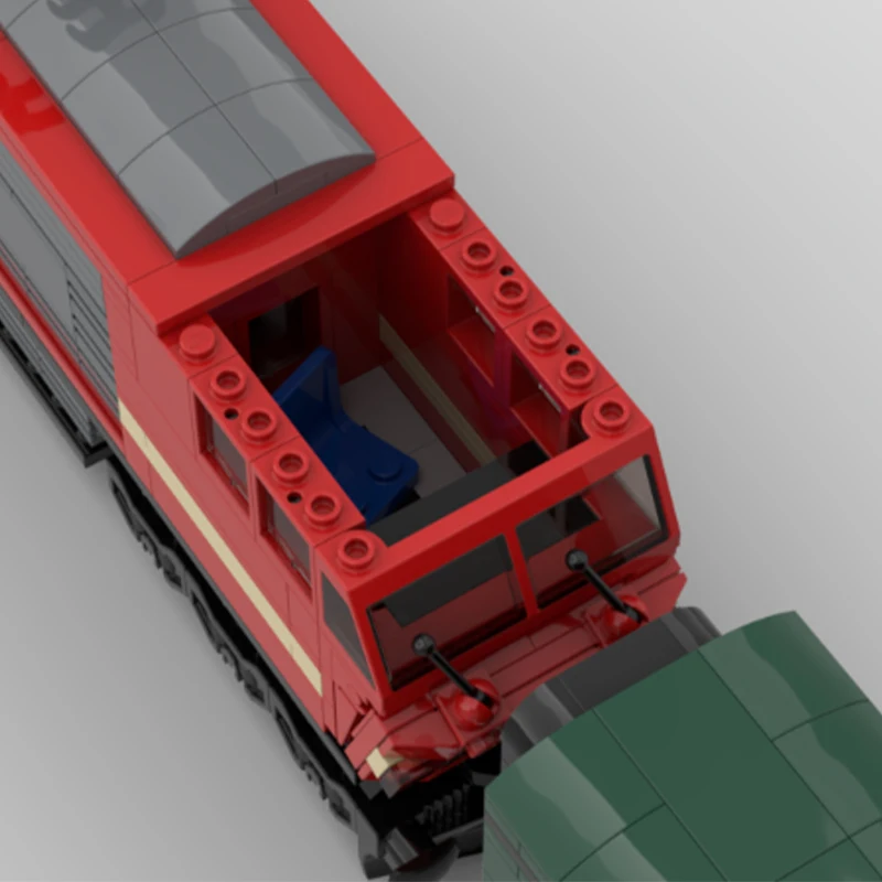 MOC City Eisenbahn Langer Gleisverkehr Expresszug-Modell Bausteine Technik-Display Bausteine Jungen Spielzeug