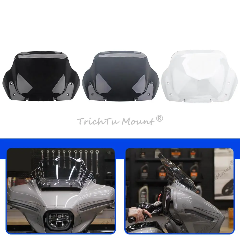 

Windshield 14 Inch Windscreen Fits For Harley Cvo/Se Street Glide Flhxse Flhx/I Flhxu High Quality Abs Plastic Wind Deflectors