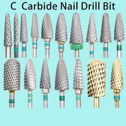 Green Tungsten Carbide Nail Drill Bit Milling Cutter Eletric Manicure Machine Equipment Cuticle Clean