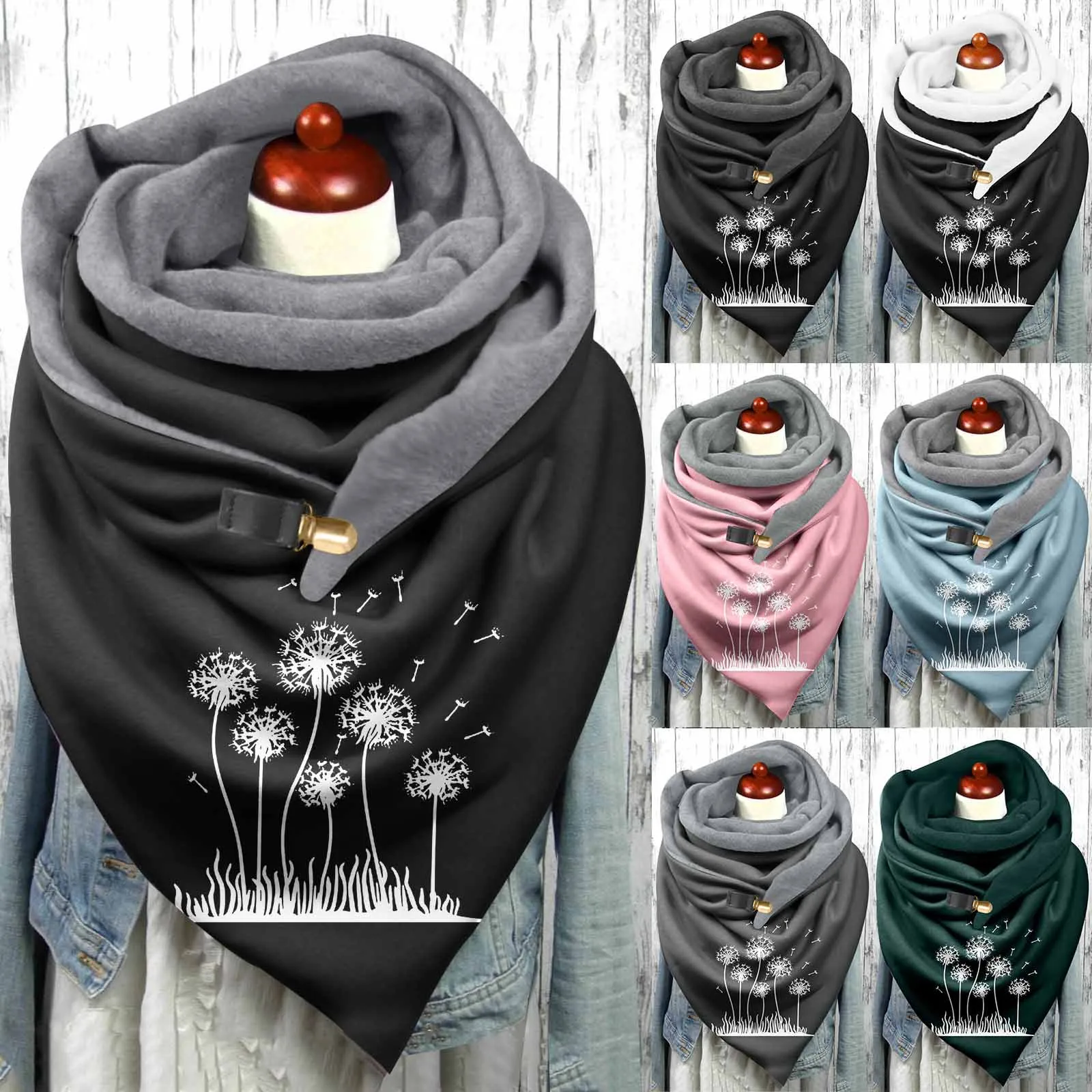 Women Feather Vintage Print Boho Scarf Shawls Wraps Winter Warm Short Scarves Chiffon Desert Scarf Men Hats And Scarves Women