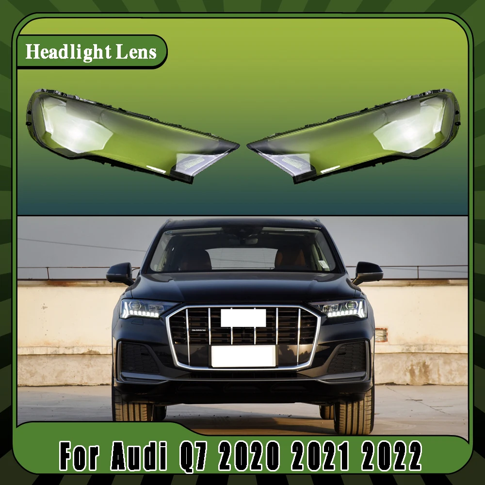 

For Audi Q7 2020 2021 2022 Left Right Transparent Headlight Lens Cover Headlamp Lampshade Lampcover Head Lamp Glass Shell