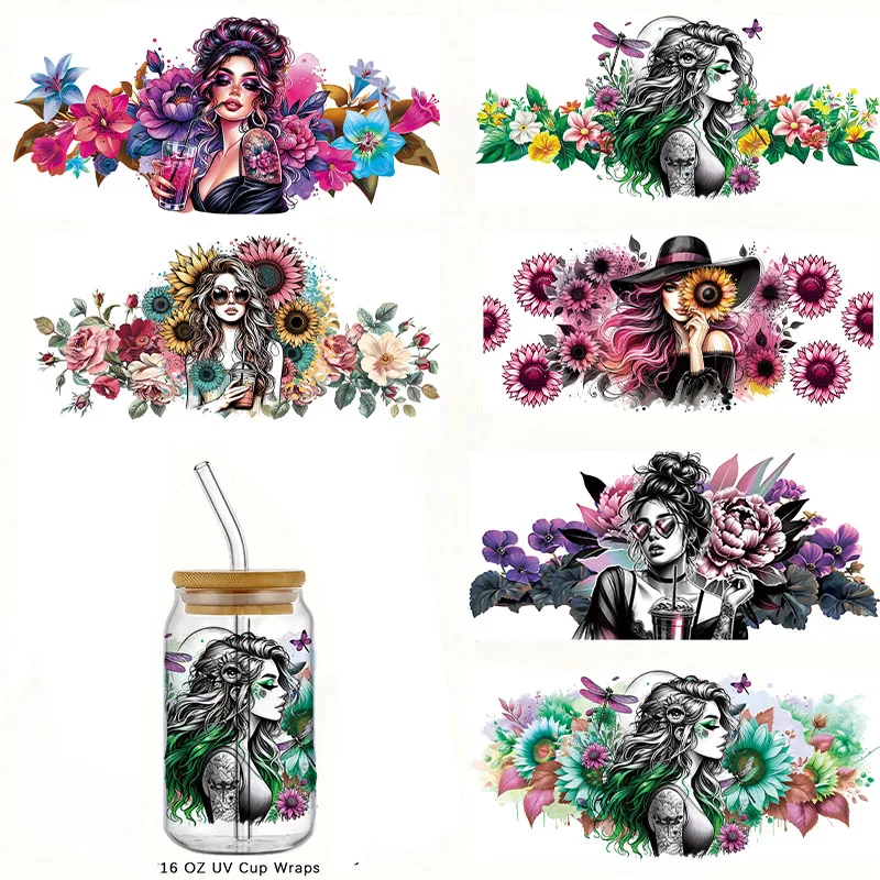 

Самые продаваемые обертывания чашек емкостью 16 унций, УФ-принтер DTF, переносные объекты на моющейся пленке из ПВХ, наклейки, переносные печатки