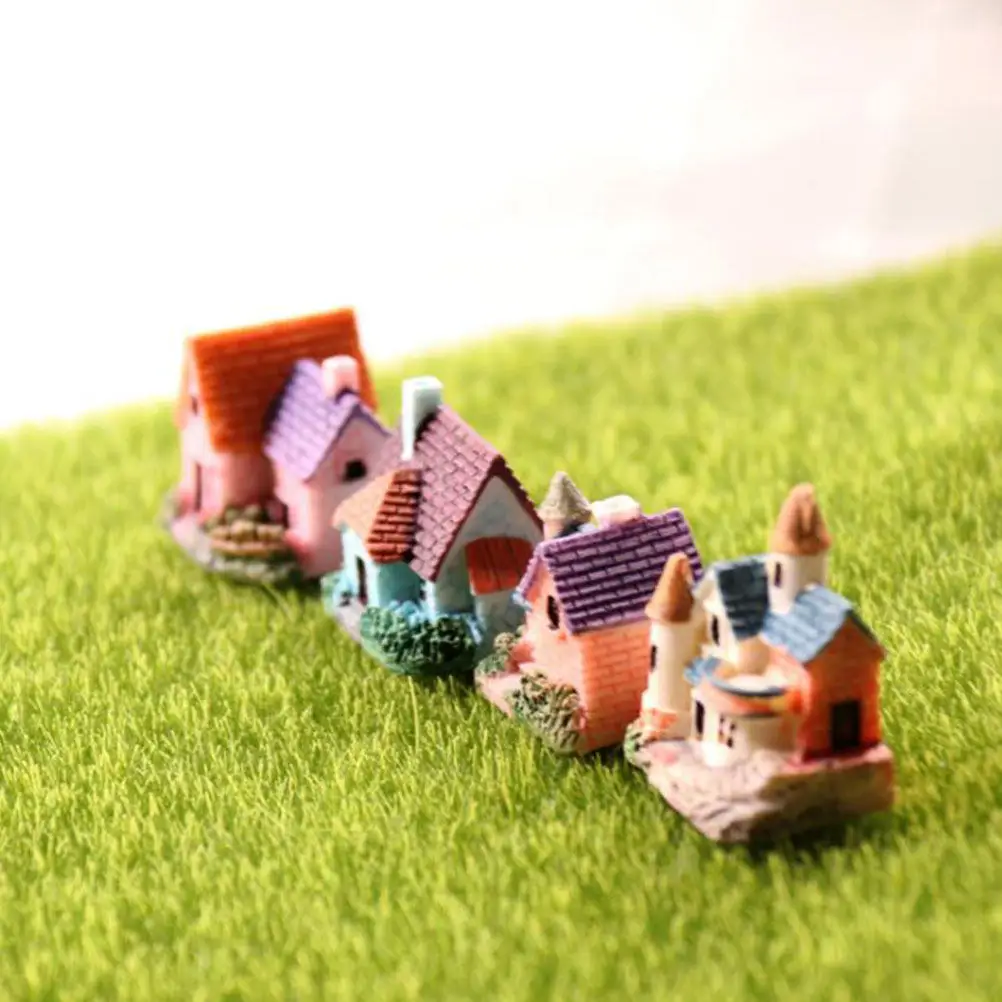 Creative Resin Mini Micro Landscape Decoration Simulated Plant Ornaments Miniature Landscape Craft Supplies Random Color