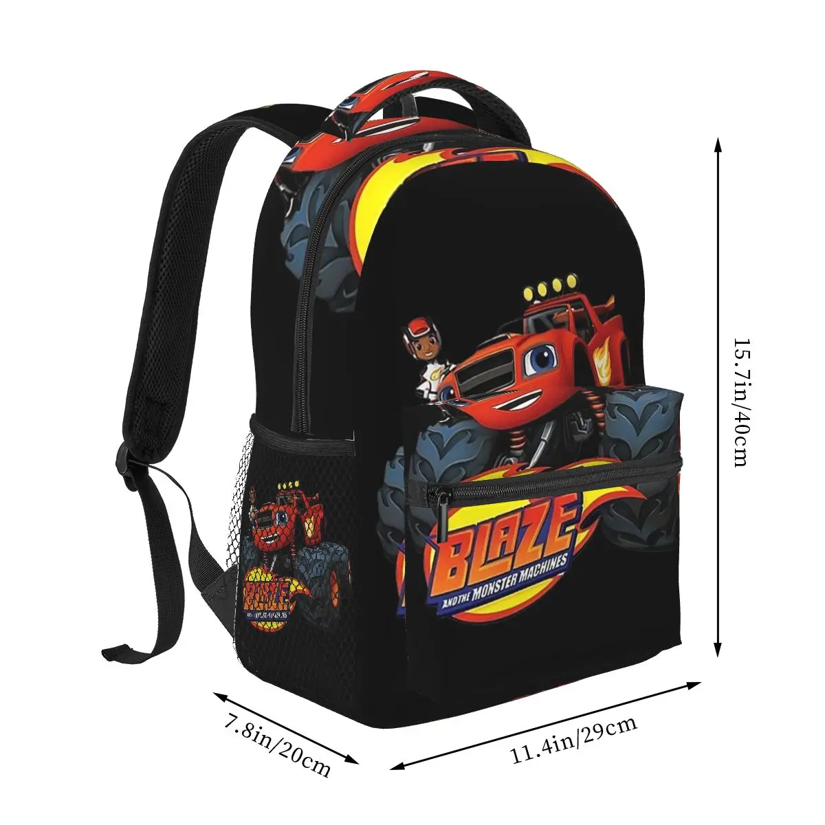 Blaze And The Monster Machines Student Backpack School Bag Hiking Travel Daypack for Men Women Fashion Bookbag Shoulder Bags
