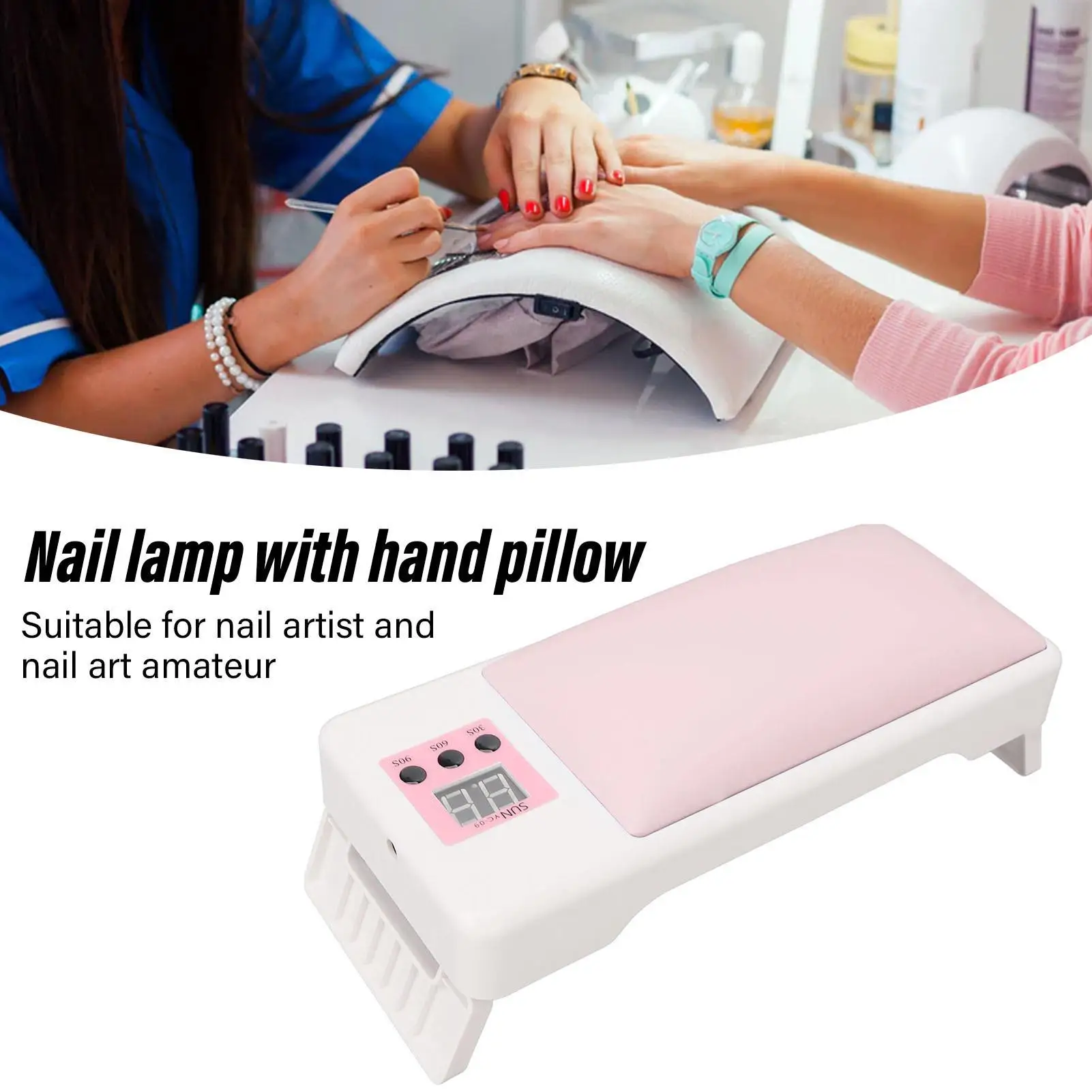 Składana podkładka pod dłoń do lampy do paznokci, stylowa, elastyczna, do suszarki do paznokci, do użytku domowego, do zdobienia paznokci i do salonu.