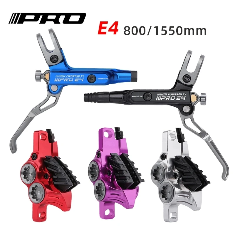 AM DH E-bike MTB Disc Brake IIIPRO E4 Mountain Bike Hydraulic Front 800mm Rear 1550mm Quick Cooling 4 Pistons Oil Pressure